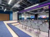 View from behind the seats at an event set up